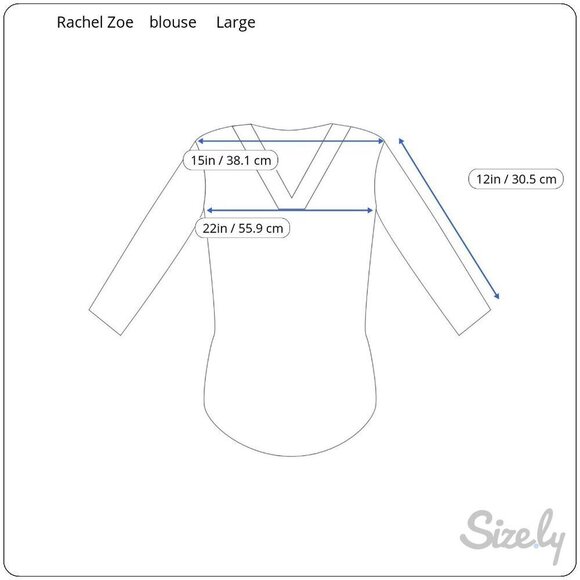 Rachel Zoe Brown Gold Metallic Abstract VNeck Lined Blouse Quarter Sleeves Large - Picture 4 of 7